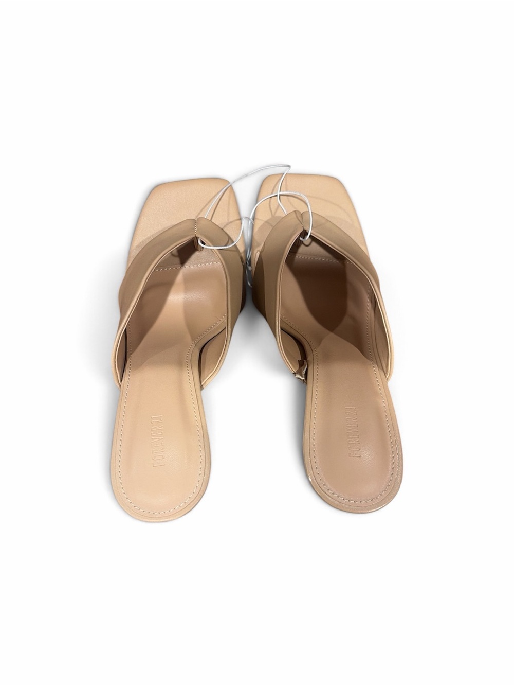 Forever 21 Nude Square-Toe Slide Mules